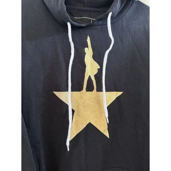 Hamilton Creative Goods Black Broadway Musical Sweater Hoodie Size XL Adult - Picture 2 of 6